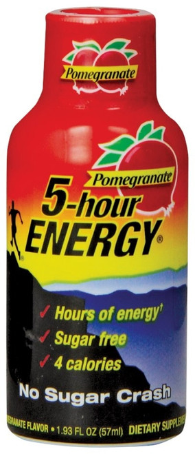 5-hour ENERGY 818125 Sugar-Free Energy Drink, Liquid, Pomegranate Flavor, 1.93 oz Bottle [SKU: ORG0278119]