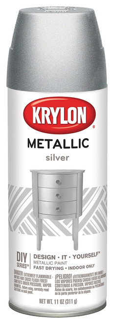 Krylon K01406 Spray Paint, Metallic, Silver, 11 oz, Aerosol Can [SKU: ORG2808707]