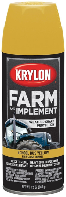 Krylon K01957000 Spray Paint, High-Gloss, School Bus Yellow, 12 oz Can [SKU: ORG2544302]