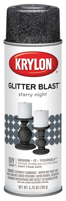 Krylon Glitter Blast K03805A00 Spray Paint, Glitter, Starry Night, 5.75 oz, Aerosol Can [SKU: ORG1648229]