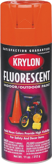 Krylon K03105007 Fluorescent Paint, Gloss, Cerise, 11 oz, Can [SKU: ORG2997047]