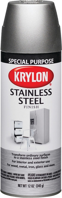 Krylon K02400777 Spray Paint, Silver Metallic, Stainless Steel, 11 oz [SKU: ORG7372634]