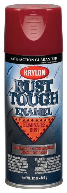 Krylon K09210007 Rust-Preventative Enamel Paint, Gloss, Radiant Red, 12 oz, Can [SKU: ORG1996602]