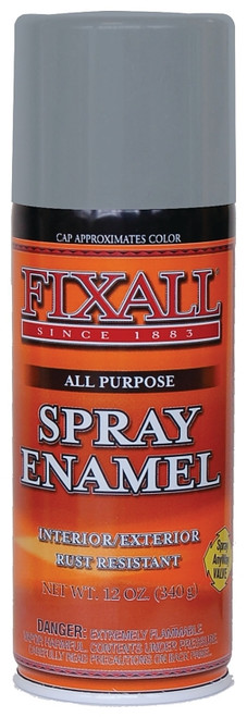 FixALL F1315 Enamel Spray Paint, Dark Gray, 12 oz, Aerosol Can [SKU: ORG5306972]