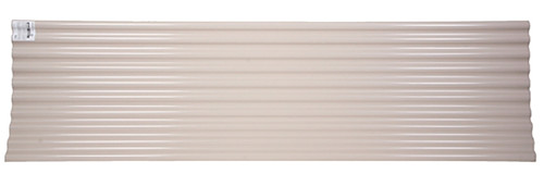 TUFTEX SeaCoaster Series 1208C Roof Panel, 12 ft L, 26 in W, Corrugated Profile, Vinyl, Opaque Tan [SKU: ORG7425739]
