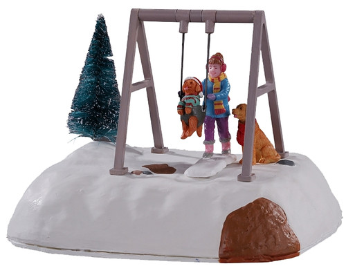 Lemax 14836 Puppy Gets a Swing Ride Figurine, 4.5 V [SKU: ORG4544490]