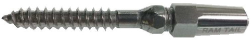 Ram Tail RT LJ-01 Lag Jaw, Fixed End, Stainless Steel, For: 3 mm Wire Rope [SKU: ORG7023799]