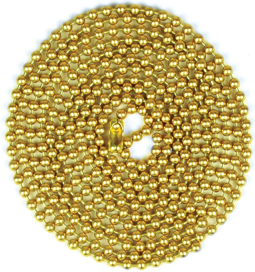 Jandorf 60361 Beaded Chain with Connector, 5 ft L, Brass [SKU: ORG3403383]