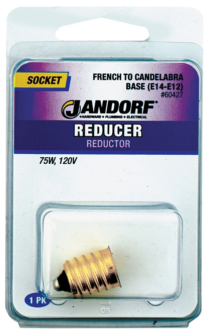 Jandorf 60427 Socket Reducer, 75 W, Brass, Gloss [SKU: ORG3396991]