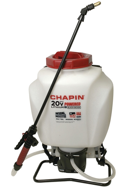 CHAPIN 63985 Backpack Sprayer, 4 gal Tank, Poly Tank, 20 ft Horizontal, 27 ft Vertical Spray Range, 48 in L Hose [SKU: ORG6986640]