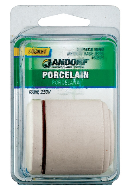 Jandorf 60575 Fixture Socket, 250 V, 660 W, Porcelain Housing Material, Ivory [SKU: ORG3397411]