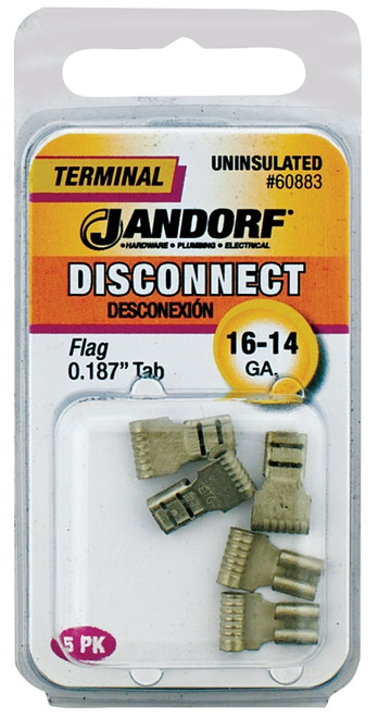 Jandorf 60883 Disconnect Terminal, 16 to 14 AWG Wire, Copper Contact [SKU: ORG3400819]