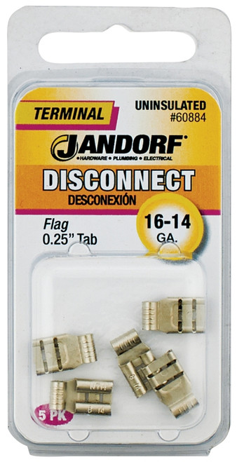 Jandorf 60884 Disconnect Terminal, 16 to 14 AWG Wire, Copper Contact [SKU: ORG3400827]