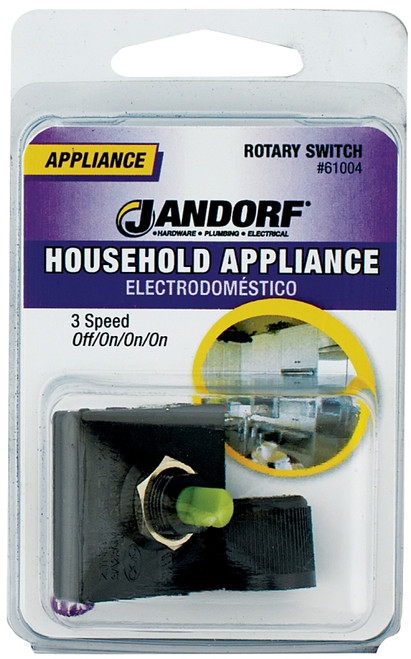 Jandorf 61004 Rotary Switch, 3 A, 125 V, TPST, Black [SKU: ORG3402153]