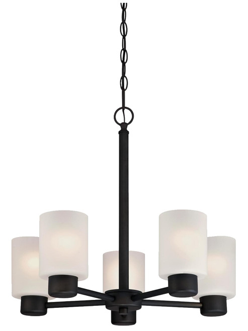 Westinghouse Sylvester Series 63538 Indoor Chandelier, 300 W, 5-Lamp, Incandescent Lamp, Oil-Rubbed Bronze Fixture [SKU: ORG3048436]