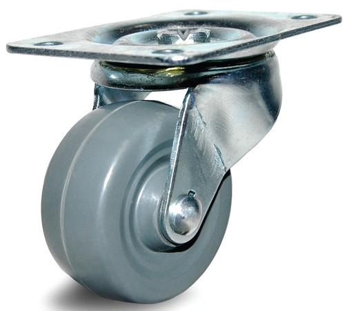 DH CASTERS C-GD20MRS Swivel Caster, 2 in Dia Wheel, 15/16 in W Wheel, Rubber Wheel, Gray, 125 lb [SKU: ORG5147632]
