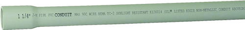 JM Eagle 67470 Rigid Conduit, 1-1/4 in, 10 ft L, PVC [SKU: ORG8551004]