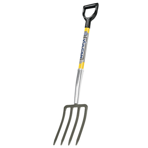 Vulcan 34556 Spading Fork, Steel Tine, 4 -Tine, Steel Tine, Fiberglass Handle, 30 in L Handle [SKU: ORG6758460]