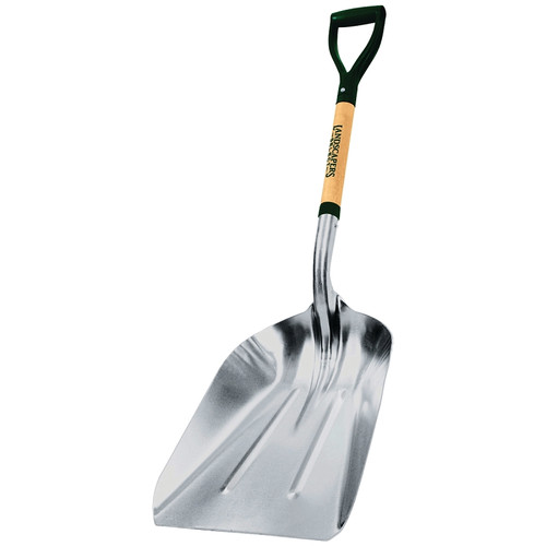 Landscapers Select 34605 Scoop Shovel, Aluminum Blade, Wood Handle, D-Shaped Handle [SKU: ORG9824723]