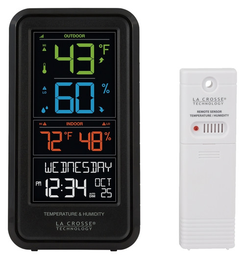 La Crosse S82967 Weather Station, Battery, 32 to 99 deg F Indoor, -40 to 140 deg F Outdoor, 10 to 99 % Humidity Range [SKU: ORG6554026]