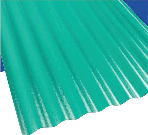 Suntop 108977 Corrugated Roofing Panel, 12 ft L, 26 in W, 0.063 Thick Material, Polycarbonate, Green [SKU: ORG7641467]