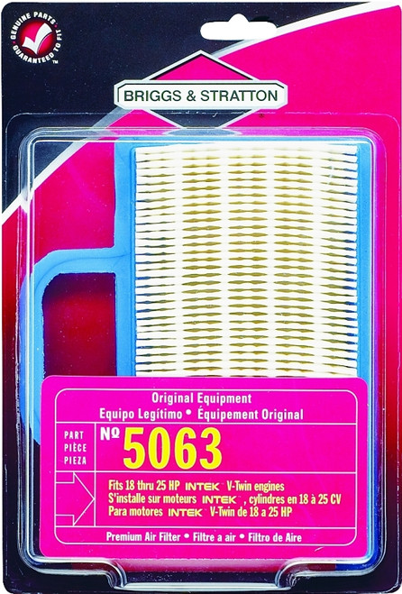 BRIGGS & STRATTON 5063K Air Filter with Pre-Cleaner, Paper Filter Media, For: 18 to 26 Gross hp Intek V-Twin Engine [SKU: ORG6065080]