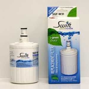 SWIFT GREEN FILTERS SGF-W31 Refrigerator Water Filter, 0.5 gpm, Coconut Shell Carbon Block Filter Media [SKU: ORG0845396]