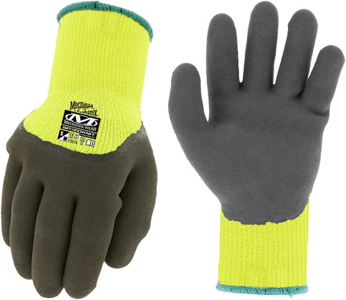 MECHANIX WEAR SpeedKnit S4BB-91-500 Coated, Thermal Winter Gloves, Male, S/M, Extended Cuff, Foam Latex, Hi-Viz Yellow [SKU: ORG0743450]