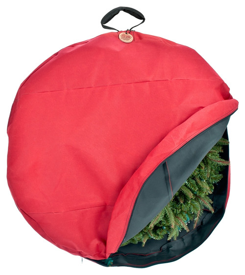 Treekeeper SB-10154 Wreath Storage Cover, 30 in, 30 in Capacity, Polyester, Red [SKU: ORG4797270]