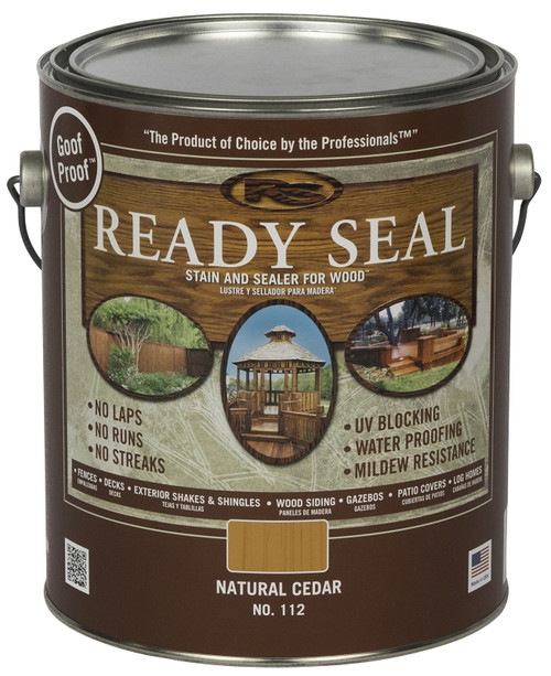 Ready Seal 112 Stain and Sealer, Natural Cedar, 1 gal, Can [SKU: ORG3856275]
