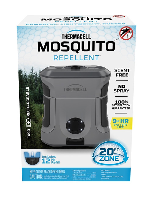 Thermacell EX90GREY Rechargeable Mosquito Repeller, Gray Housing [SKU: ORG2893295]