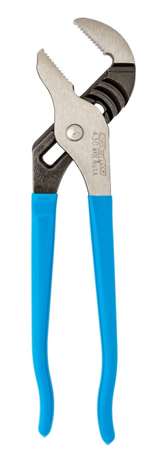 CHANNELLOCK 430 Tongue and Groove Plier, 10 in OAL, 2 in Jaw Opening, Blue Handle, Cushion-Grip Handle, 1.38 in L Jaw [SKU: ORG6415657]