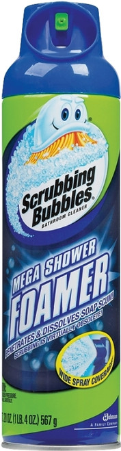Scrubbing Bubbles 70589 Shower Cleaner, 20 oz Spray Can, Marine, Ozone, Light Yellow/Transparent [SKU: ORG8212516]