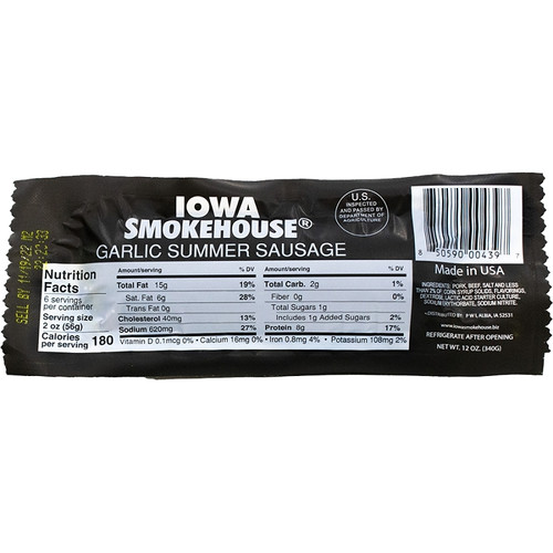 SAUSAGE SUMMER GARLIC 12OZ [SKU: ORG2094563]