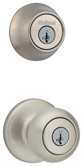 Kwikset 690CV-15 Knob Lockset, 3 Grade, Keyed Key, Satin Nickel, 2-3/8 x 2-3/4 in Backset, K6 Keyway, Left, Right Hand [SKU: ORG9010919]