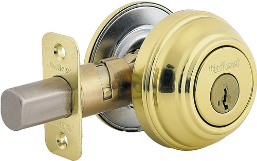 Kwikset 99800-120 Deadbolt, 1 Grade, K4 Key, Metal, Polished Brass, 2-3/8 to 2-3/4 in Backset, KW1 Keyway [SKU: ORG6599203]