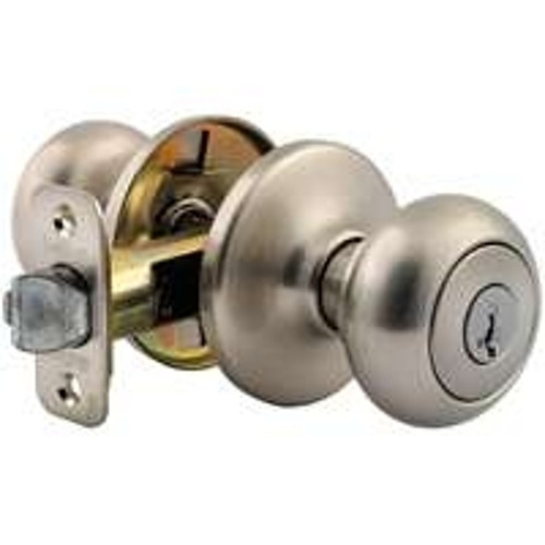Kwikset 400CV 15 RCAL RCS Keyed Entry Knob, Brass, Satin Nickel [SKU: ORG7663917]