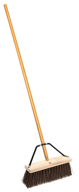 Simple Spaces 93400 Street Broom with Brace, 6-1/4 in L Trim, Polypropylene/Synthetic Fabric Bristle, 16 in L [SKU: ORG8678625]