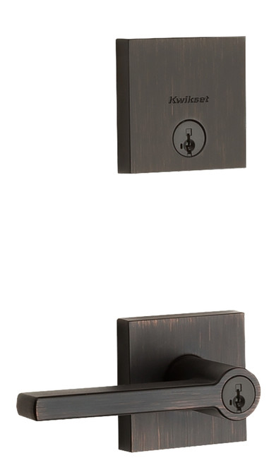 Kwikset Halifax Signature Series 991HFL SQT 514 RB Lever and Deadbolt, AAA Grade, Lever Handle, Keyed One Side Key, Zinc [SKU: ORG4976155]