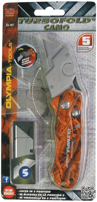 Olympia Tools 33-207 Utility Knife, Orange Handle [SKU: ORG1604438]