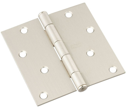 National Hardware N830-249 Door Hinge, Steel, Satin Nickel, Non-Rising, Removable Pin, Full-Mortise Mounting, 55 lb [SKU: ORG2048502]
