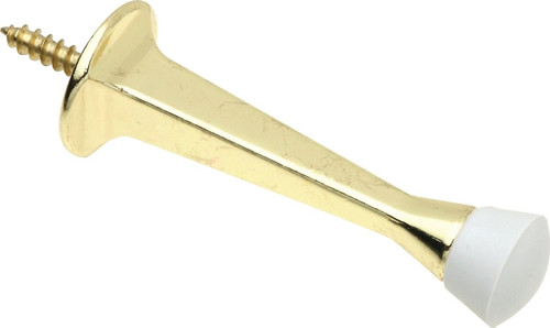 National Hardware N830-136 Door Stop, 3 in Projection, Zinc, Polished Brass [SKU: ORG2049450]