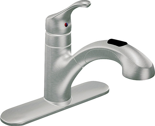 Moen Renzo Glacier CA87316SRS Kitchen Faucet, 1.5 gpm, 1-Faucet Handle, Stainless Steel, Stainless Steel, Deck Mounting [SKU: ORG5613260]