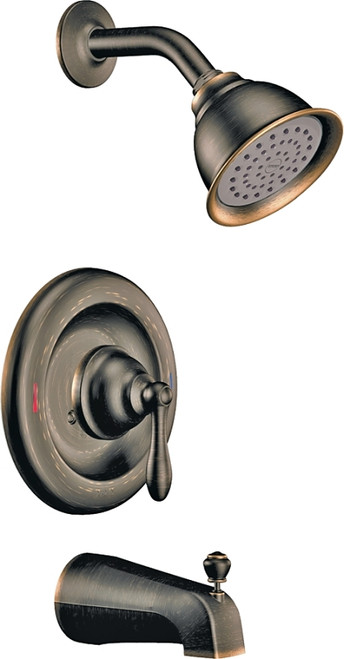 Moen Caldwell Series 82496EPBRB Tub and Shower Faucet, Stainless Steel, Mediterranean Bronze [SKU: ORG3775582]