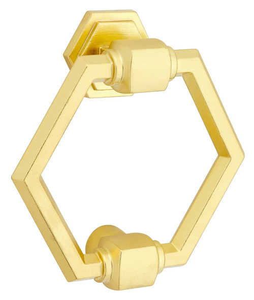 National Hardware Powell N336-708 Door Knocker, Zinc, Brushed Gold, 7/32 in Mounting Hole [SKU: ORG7454150]
