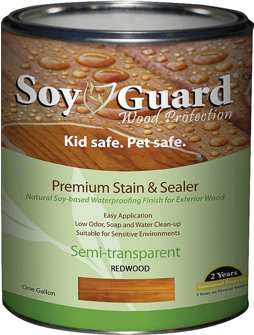 SOYGUARD 33665 Wood Stain, Redwood, 1 gal, Can [SKU: ORG7878549]