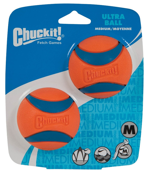 Chuckit! 17001 Dog Toy, M, Rubber, Blue/Orange [SKU: ORG3662194]