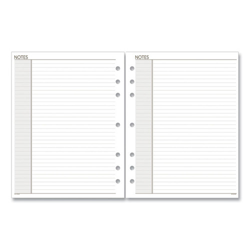 Lined Notes Pages for Planners/Organizers, 8.5 x 5.5, White Sheets, Undated [SKU: AAG011200]