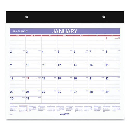 Repositionable Wall Calendar, 15 x 12, White/Blue/Red Sheets, 12-Month (Jan to Dec): 2023 [SKU: AAGPM15RP28]