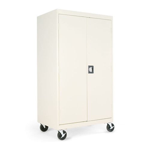 Assembled Mobile Storage Cabinet, with Adjustable Shelves 36w x 24d x 66h, Putty [SKU: ALECM6624PY]